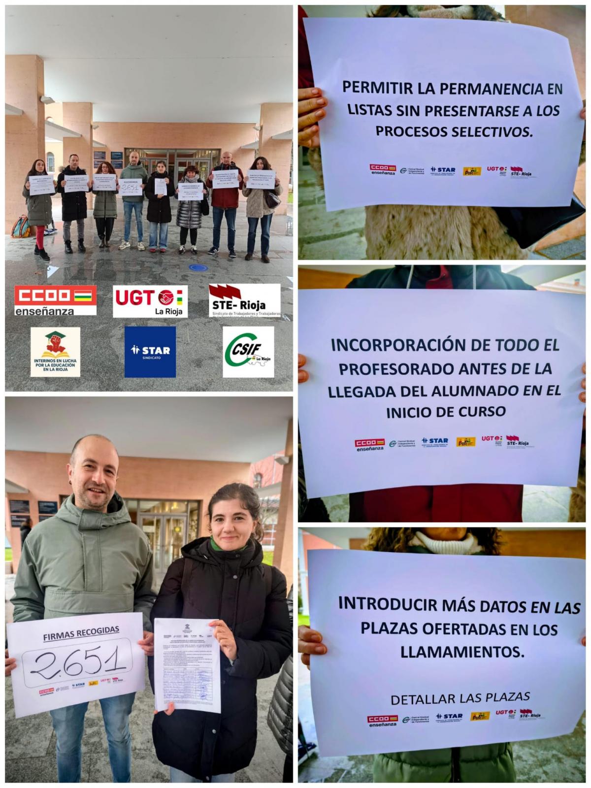 Petición de mesa sectorial de educación